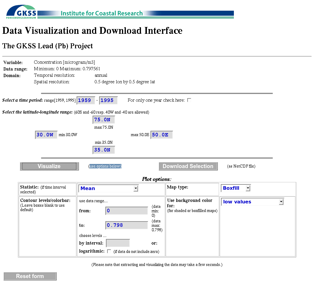 Selection interface