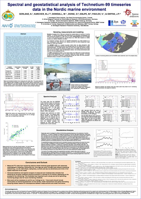 Gerland et al., Spectral and geostatistical analysis of measured and modelled Technetium-99 timeseries data in the Nordic marine environment